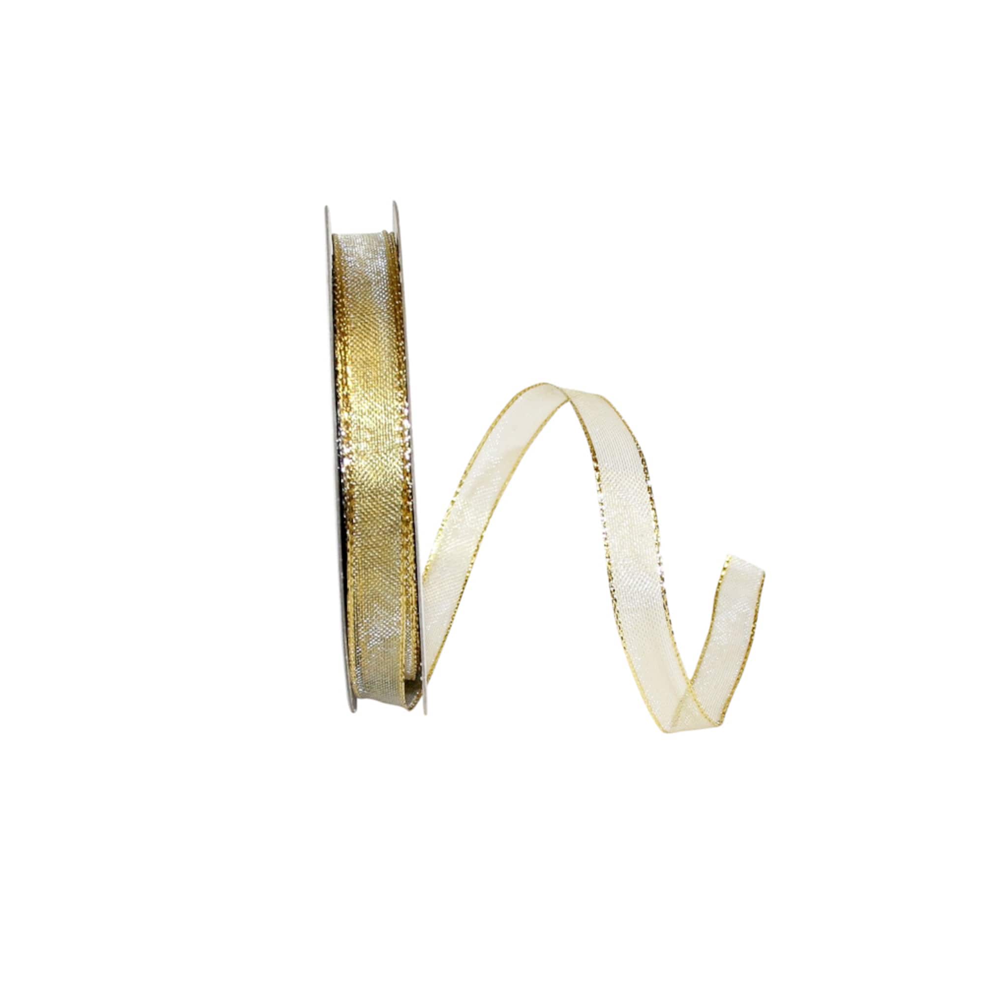 JAM Paper 5/8" x 50yd. Mesh Wired Shiny Ribbon